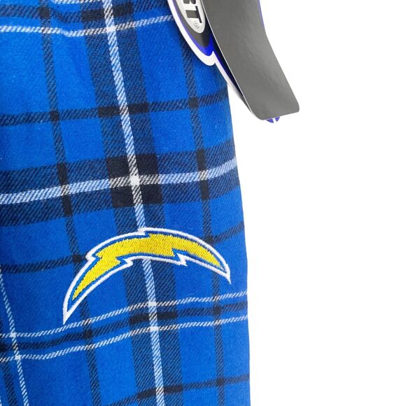 NFL Los Angeles Chargers Sleep Pajamas Flannel Pants Mens 4XL NWT Blue Plaid - Picture 2 of 8